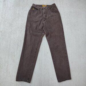 Vintage 90s 'Armani Jeans' blues factory faded brown denim jeans women's size 30